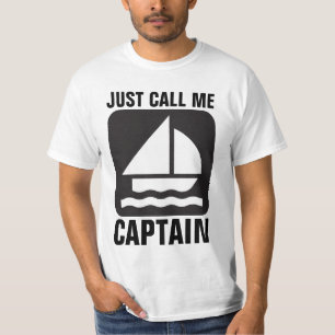 CAPTAIN BOAT BOATING MENS T-SHIRTS