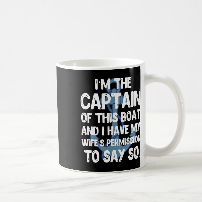 Captain Boater Boating Pontoon Summer Vacation Gif Coffee Mug (Right)