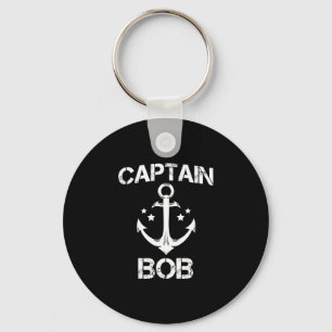 Captain bob funny birthday name boat gift key ring