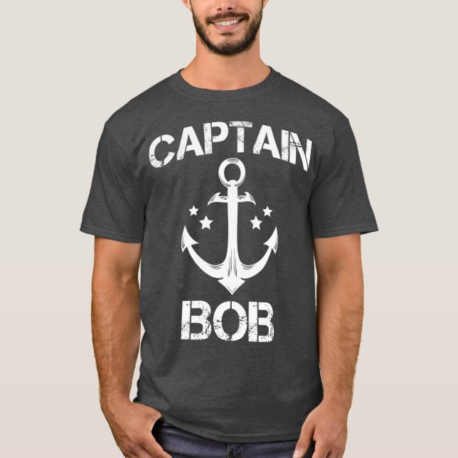CAPTAIN BOB Funny Birthday Personalised Name T-Shirt (Front)