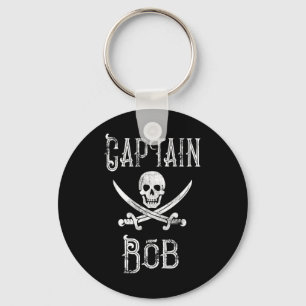 Captain Bob - Vintage Personalised Pirate Boating Key Ring