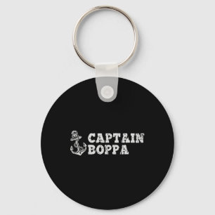Captain Boppa Sailing Boating Vintage Boat Anchor Key Ring