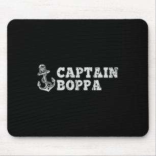Captain Boppa Sailing Boating Vintage Boat Anchor Mouse Pad