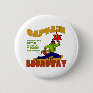 Captain Broadway (dark skin) Button