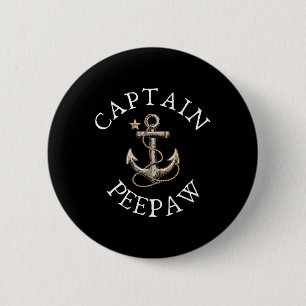 Captain Bunnyaw Boat Sailing Boating Vintage Ancho 6 Cm Round Badge