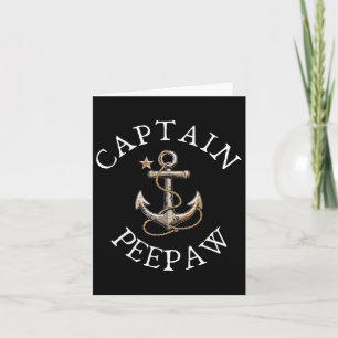 Captain Bunnyaw Boat Sailing Boating Vintage Ancho Card