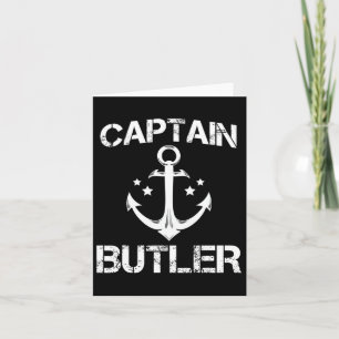 Captain Butler Funny Birthday Personalised Surname Card