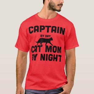 Captain By Day Cat Mum By Night140 T-Shirt