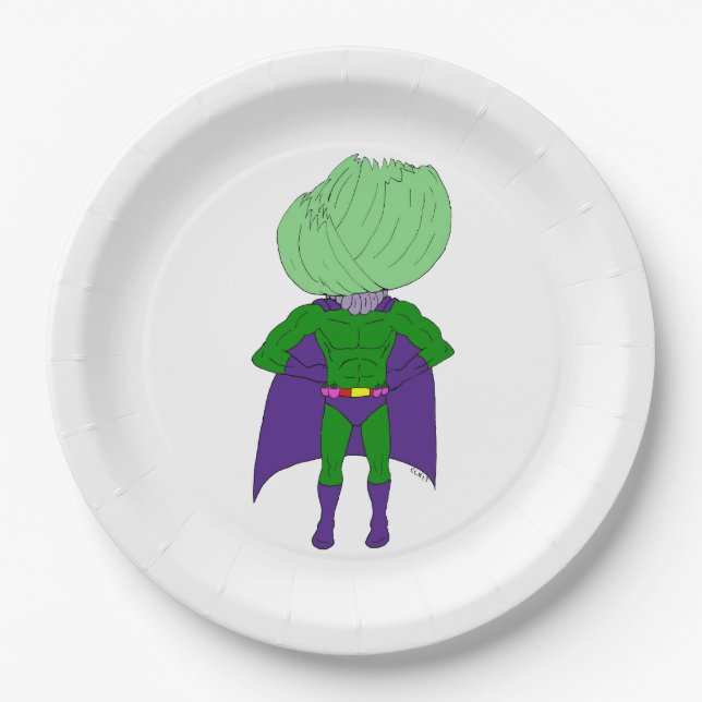 Captain Cabbage     Paper Plate (Front)