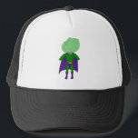 Captain Cabbage  Trucker Hat<br><div class="desc">A girl I used to work with came up with this idea.  She said I should draw a guy with a big cabbage head,  so I came up with this.</div>