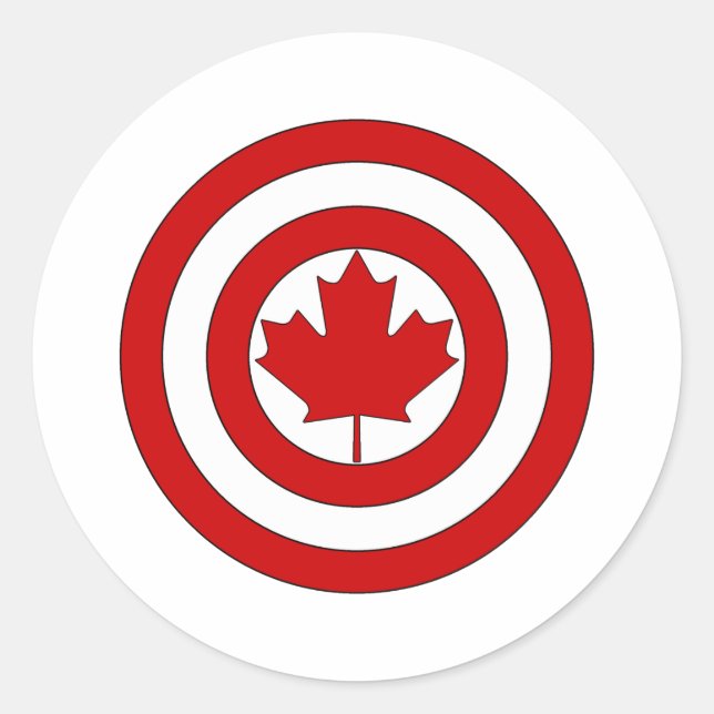 Captain Canada Shield Symbol Classic Round Sticker (Front)