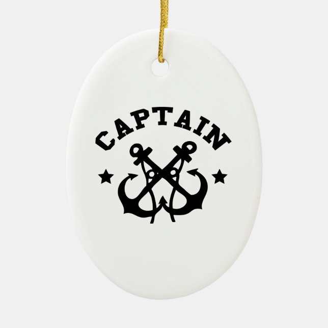 Captain Ceramic Ornament (Front)