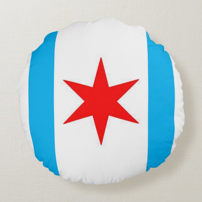 Captain Chicago Snuggle Shield Round Cushion (Back)