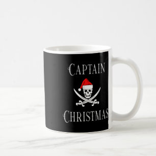 Captain Christmas Holiday Pirate Skull Santa Hat B Coffee Mug
