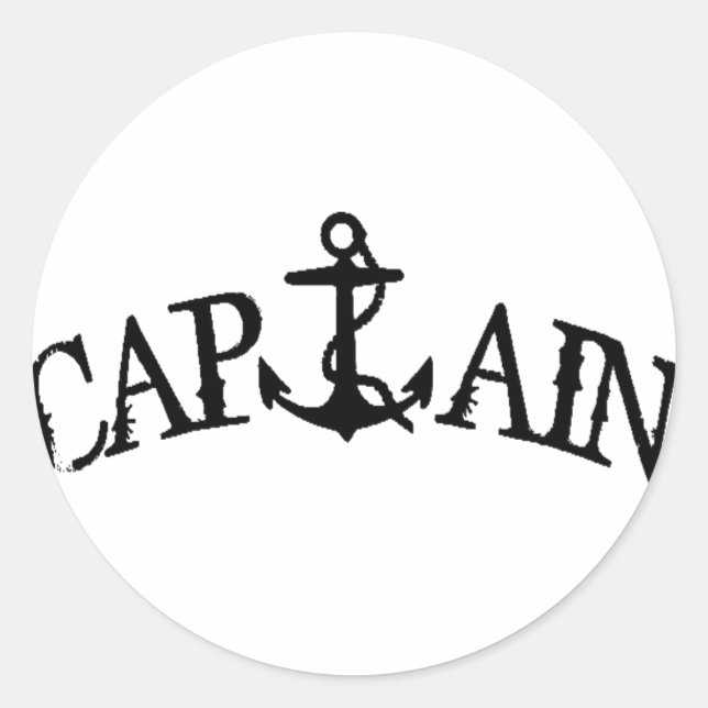 CAPTAIN CLASSIC ROUND STICKER (Front)