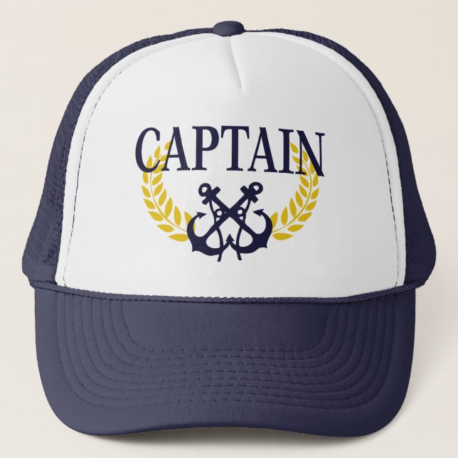 Captain Coffee Mug Trucker Hat (Front)