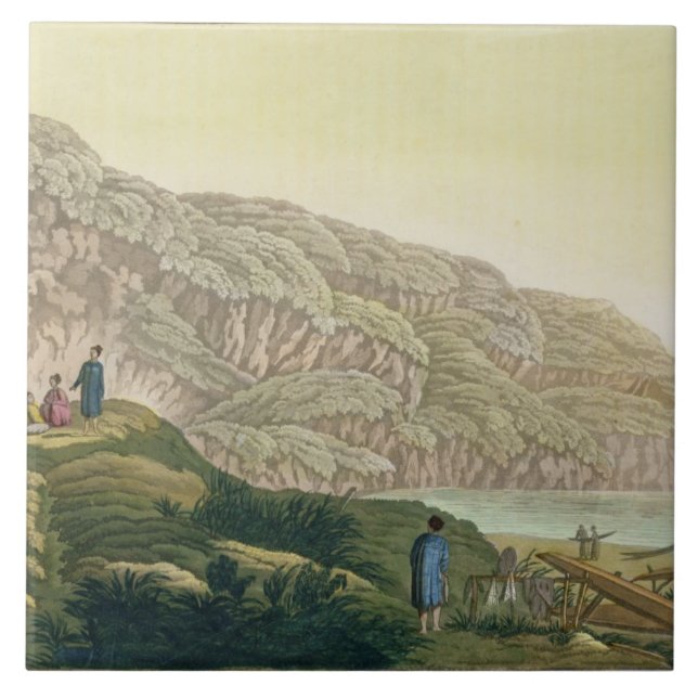 Captain Cook (1728-79) in Alaska during his voyage Ceramic Tile (Front)