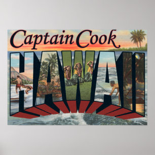 Captain Cook, Hawaii - Large Letter Scenes Poster