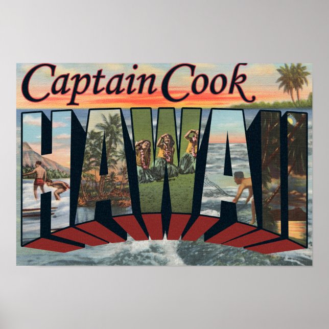 Captain Cook, Hawaii - Large Letter Scenes Poster (Front)