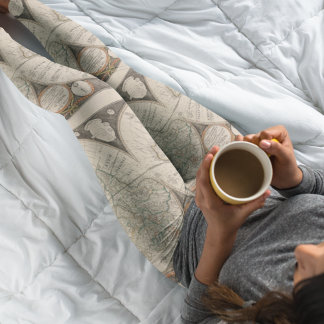 Captain Cook World Map 1799 Leggings – Cool