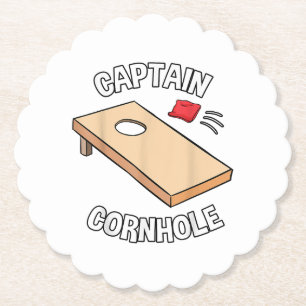 Captain Cornhole Baggo Dummy Boards Beanbag Paper Coaster