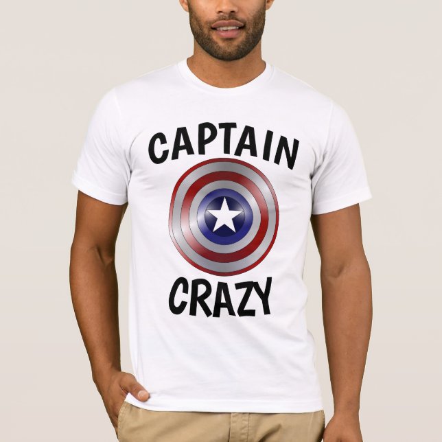 CAPTAIN CRAZY, Funny Men's T-shirts (Front)