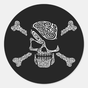 Captain Curly Classic Round Sticker