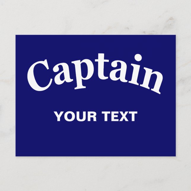 CAPTAIN - CUSTOMIZABLE POSTCARD (Front)