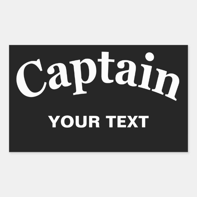 CAPTAIN - CUSTOMIZABLE RECTANGULAR STICKER (Front)