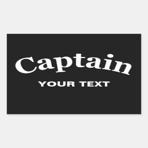 CAPTAIN - CUSTOMIZABLE RECTANGULAR STICKER