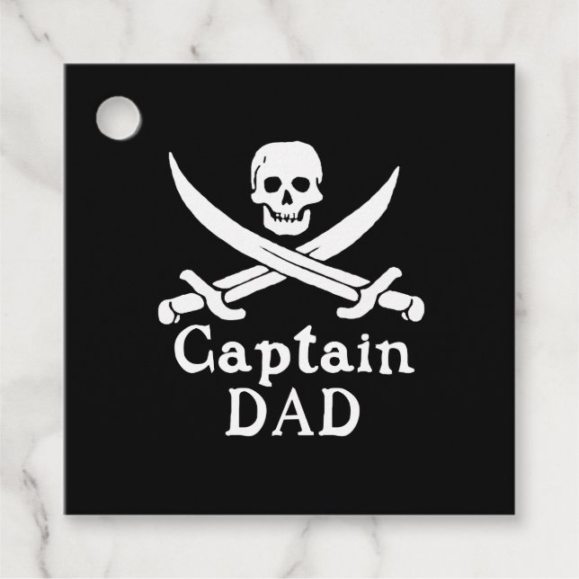 Captain Dad - Classic Favour Tags (Front)