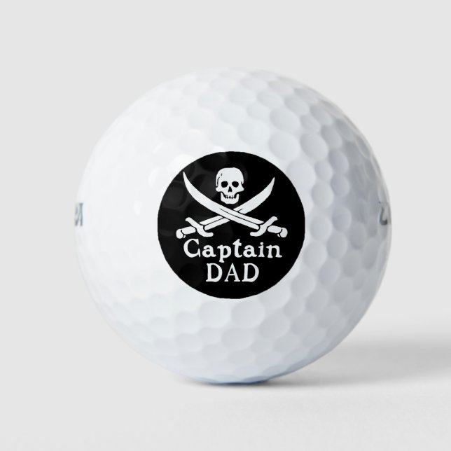 Captain Dad -  Classic Golf Balls (Front)