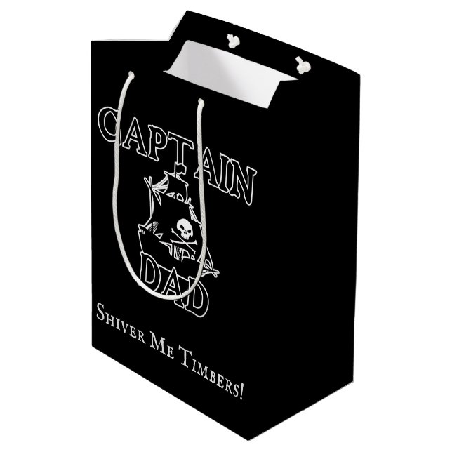 Captain Dad - Ghostly Galleon Medium Gift Bag (Back Angled)