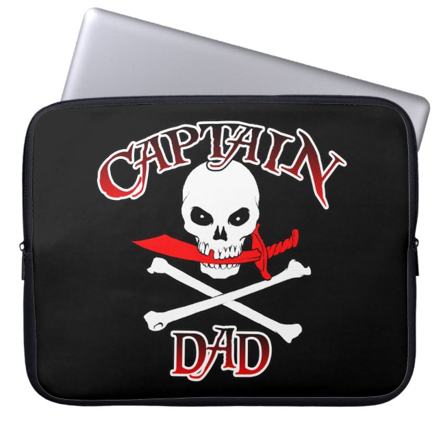Captain Dad Laptop Sleeve (Front)