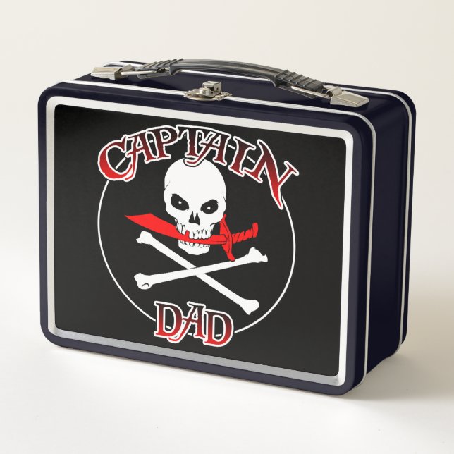 Captain Dad Metal Lunch Box (Front)