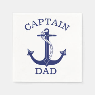 Captain Dad Nautical Anchor Napkin