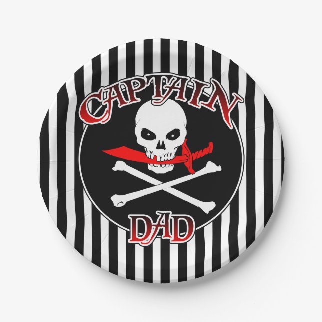 Captain Dad Paper Plates (Front)