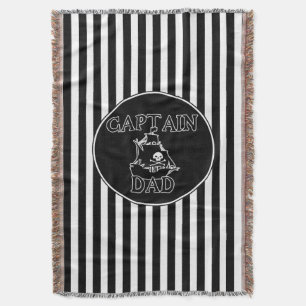 Captain Dad Throw Blanket