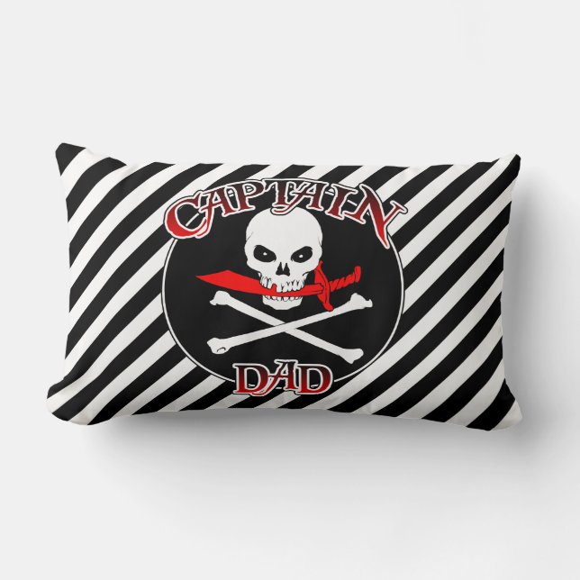 Captain Dad Throw Pillow (Front)