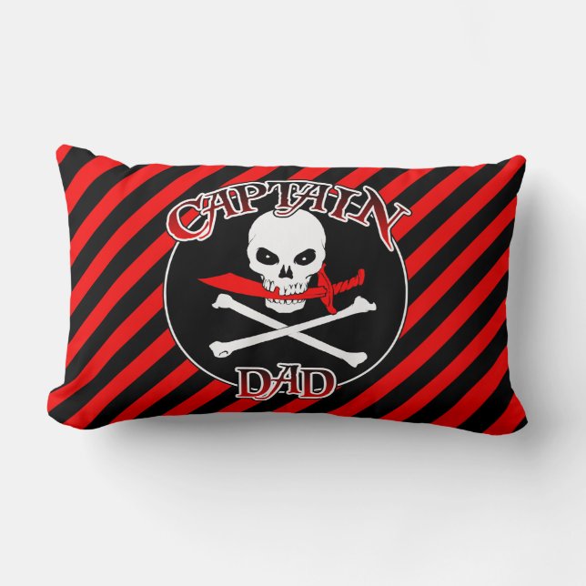 Captain Dad Throw Pillow (Front)