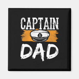 Captain Dad Yacht Boat Crew Ship Father Daddy Papa Magnet