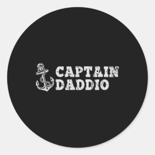 Captain Daddio Sailing Boating Vintage Boat Anchor Classic Round Sticker