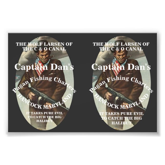 CAPTAIN DAN THE WOLF LARSEN OF THE C & O CANAL PHOTO PRINT (Front)