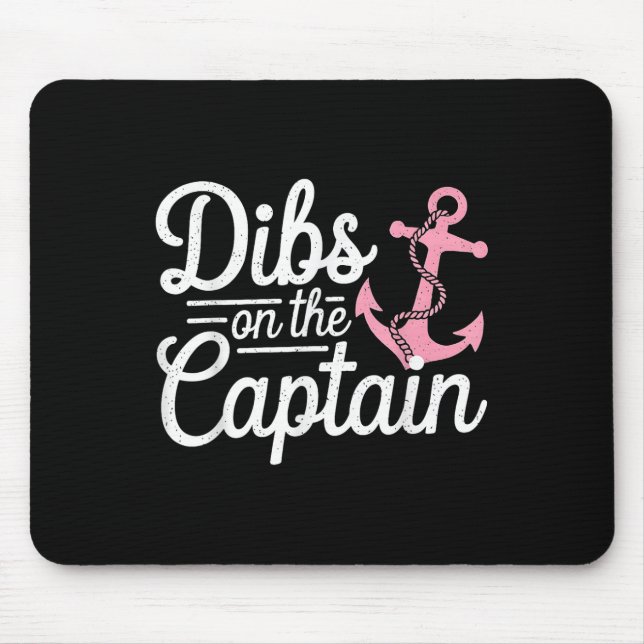 Captain Dibs Funny Sailing Nautical Boat Gift  Mouse Pad (Front)