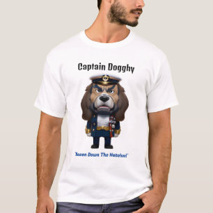 Captain Dogghy Bacon White Tee