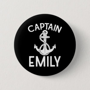 Captain Emily Sailing Boating Boat Ship Yacht 6 Cm Round Badge