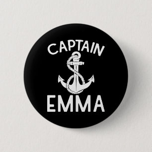 Captain Emma Yacht Sailing Boat Ship Boating 6 Cm Round Badge