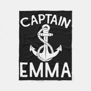 Captain Emma Yacht Sailing Boat Ship Boating Fleece Blanket