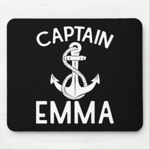 Captain Emma Yacht Sailing Boat Ship Boating Mouse Pad