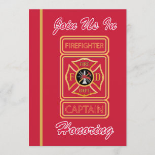 Captain Firefighter Retirement Invitation